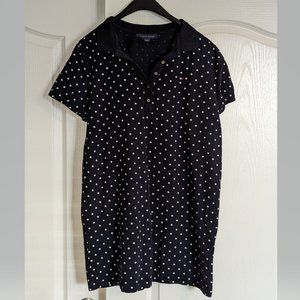 Tommy Hilfiger navy polka dot polo dress